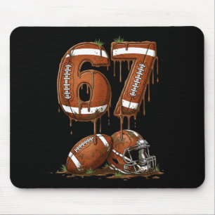 Football 67 Six Seven Meme Funny 6-7 Drip American Mouse Mat