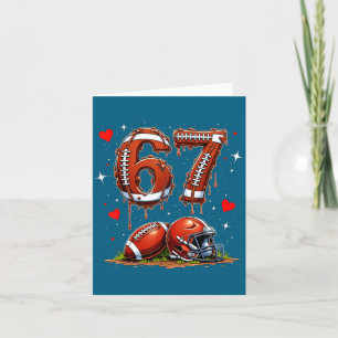 Football 67 Six Seven Meme Funny Boys 6-7 Drip Val Card