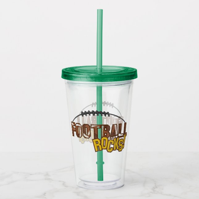 Football Acrylic Tumbler (Front)