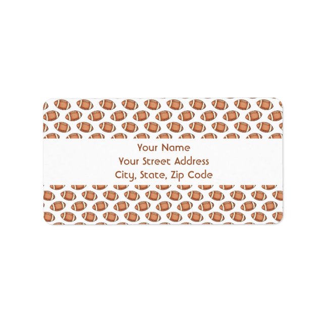 Football Address Labels (Front)