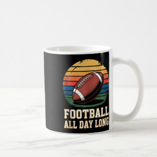 Football All Day Long Vintage Retro Style Tank Top Coffee Mug