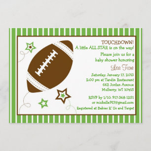 Football All Star Baby Shower Invitations