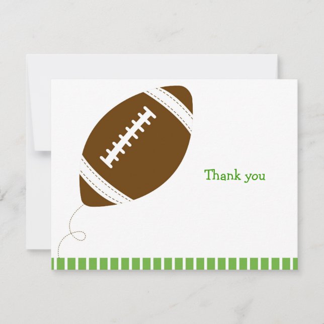 Football All Star Flat Thank You Note Cards (Front)