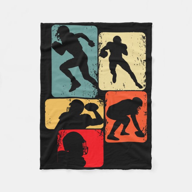 Football American Football Kids Boys Mens 1  Fleece Blanket (Front)