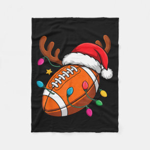 Football American Reindeer Horns Christmas Xmas Ba Fleece Blanket