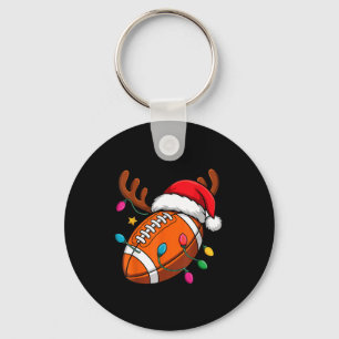 Football American Reindeer Horns Christmas Xmas Ba Key Ring