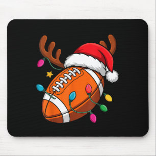 Football American Reindeer Horns Christmas Xmas Ba Mouse Mat