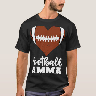 Football Amma  Football Heart Grandma Amma T-Shirt