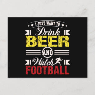 Football And Beer Postcard