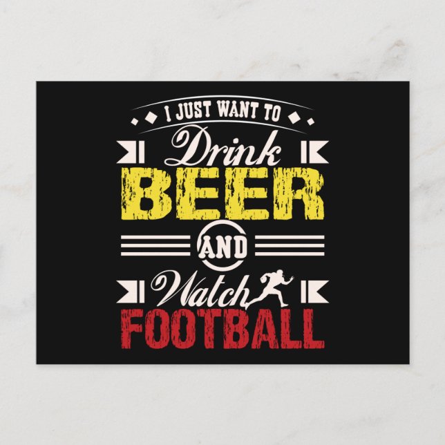 Football And Beer Postcard (Front)