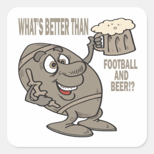 Football And Beer Square Sticker