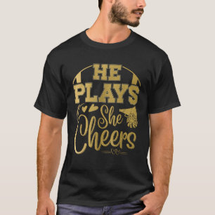 Football and Cheer Mom and Cheer Dad a Cheerleadin T-Shirt