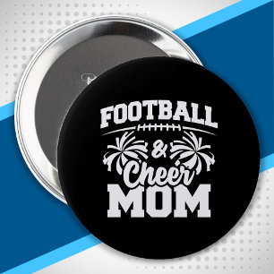Football and Cheer Mum - High School Sports 10 Cm Round Badge
