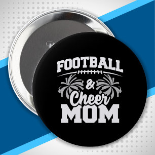 Football and Cheer Mum - High School Sports 10 Cm Round Badge