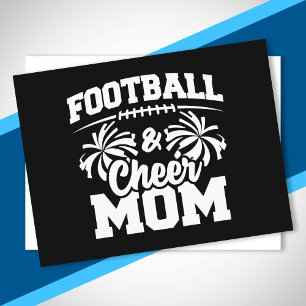Football and Cheer Mum - High School Sports Postcard