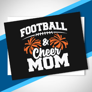Football and Cheer Mum - High School Sports Postcard