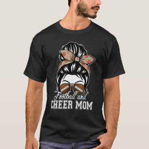 Football and Cheer Mum Retro Football Season Game  T-Shirt