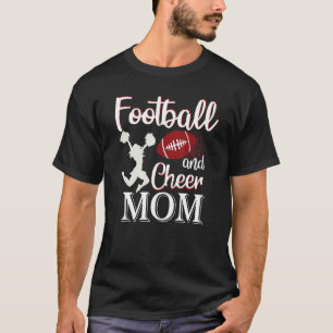 Football And Cheer Mum School Sports Football Pla T-Shirt