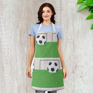 Football And Goal Apron