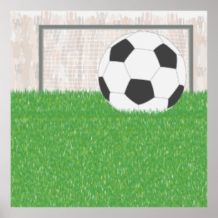 Football And Goal Poster