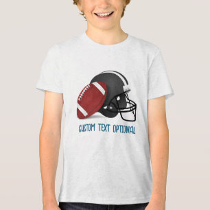 Football and Helmet Tri-Blend Shirt