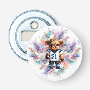 Football And Highland Cows Bottle Opener