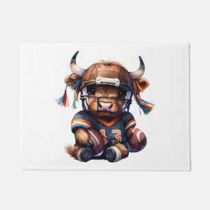 Football And Highland Cows Doormat