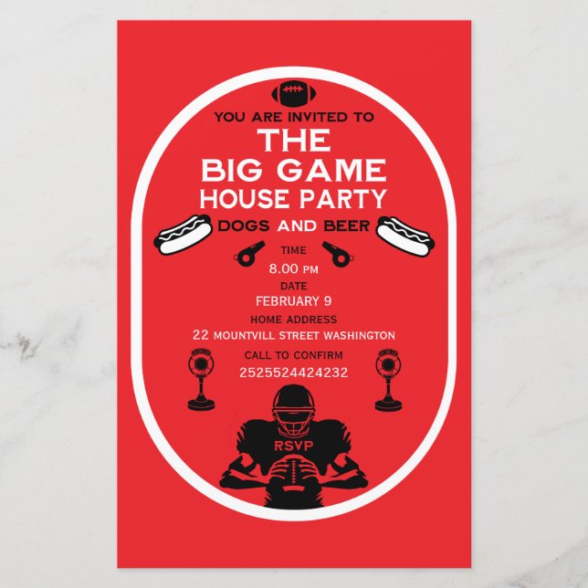 Football And Hotdog House Party (Front)