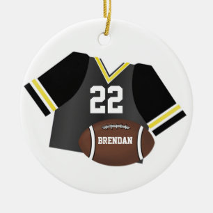 Football and Jersey Personalised Keepsake Ornament