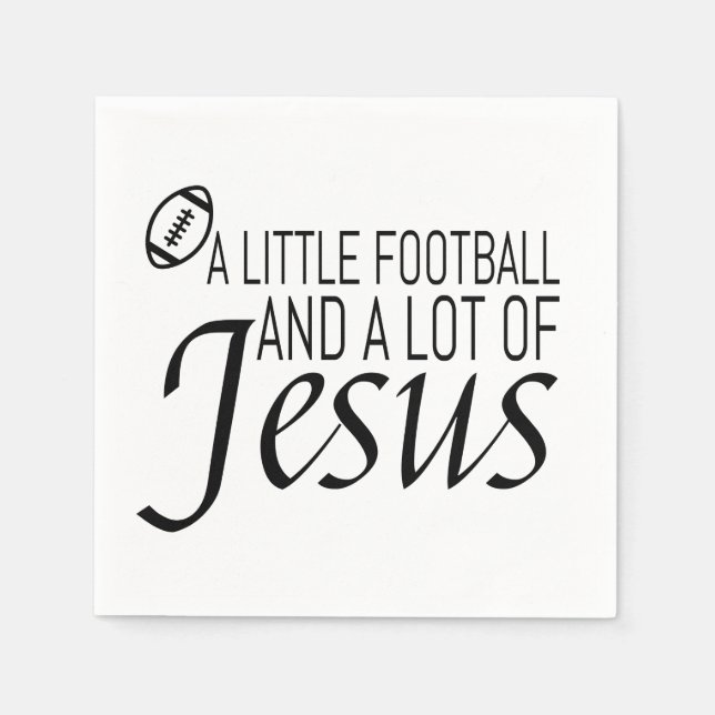 Football and Jesus Napkin (Front)