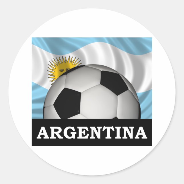 Football Argentina Classic Round Sticker (Front)