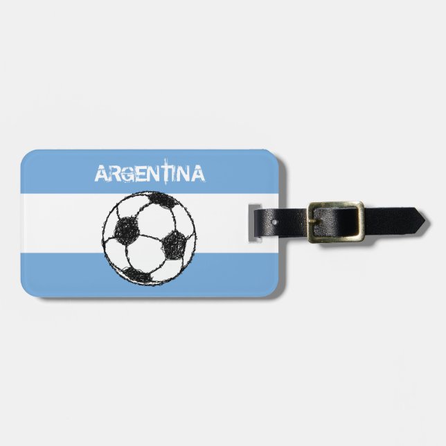 Football, Argentina Luggage Tag (Front Horizontal)