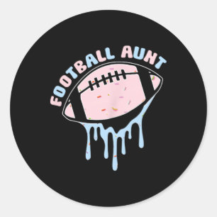 Football Aunt Somebody's Loud Mouth Football Aunt  Classic Round Sticker