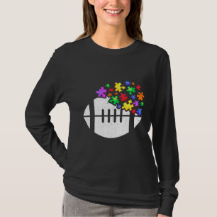 Football Autism Puzzle Men Women Kids Autism Aware T-Shirt