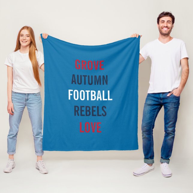 Football Autumn Breeze Tailgate Shower Party Cosy  Fleece Blanket (In Situ)