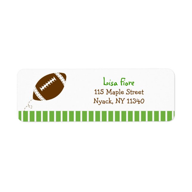Football Baby Boy Address Labels (Front)