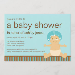Football Baby Boy Baby Shower Invitation