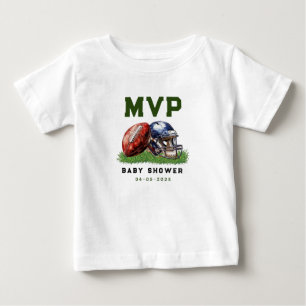 Football Baby Shower  A Little All Star Is On His  T-Shirt