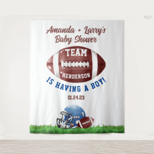 Football Baby Shower Backdrop Tapestry