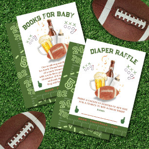 Football Baby Shower Books for Baby Invitation
