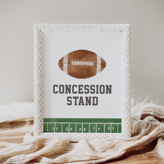 Football Baby Shower Concession Stand Sign (Creator Uploaded)