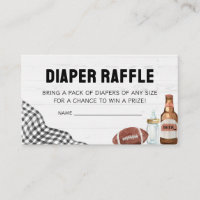 Football Baby Shower Diaper Raffle