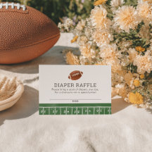 Football Baby Shower Diaper Raffle Ticket