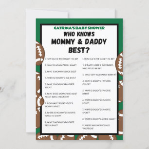 Football Baby Shower Game, Soccer - Editable Name, Invitation