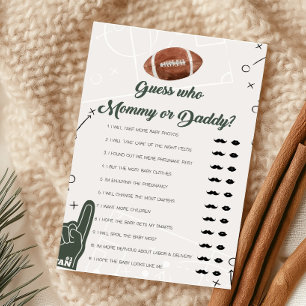 Football Baby Shower Guess who Mommy or Daddy Game