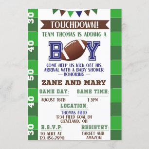 Football Baby Shower Invitation