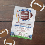 Football Baby Shower Invitation<br><div class="desc">This football-themed baby shower invitation is the perfect way to celebrate the arrival of a baby boy! The invitation features a playful design with football graphics and the message "Touchdown! Your team is having a boy!" Sure to be a hit with any football-loving parents-to-be, this invitation is a fun and...</div>