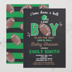 Football Baby Shower Invitation Sport Baby Shower