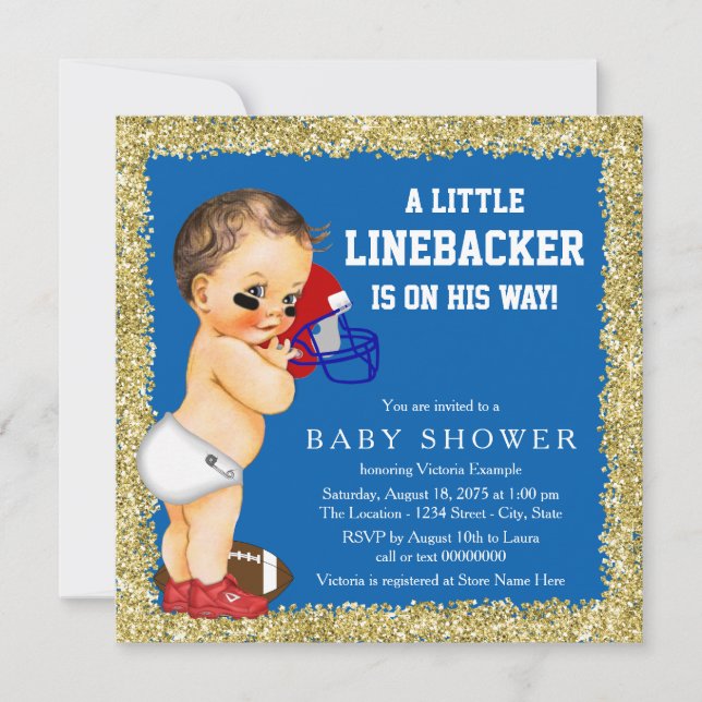 Football Baby Shower Invitations (Front)