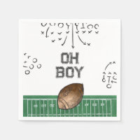 Football Baby Shower Napkins | Football Shower